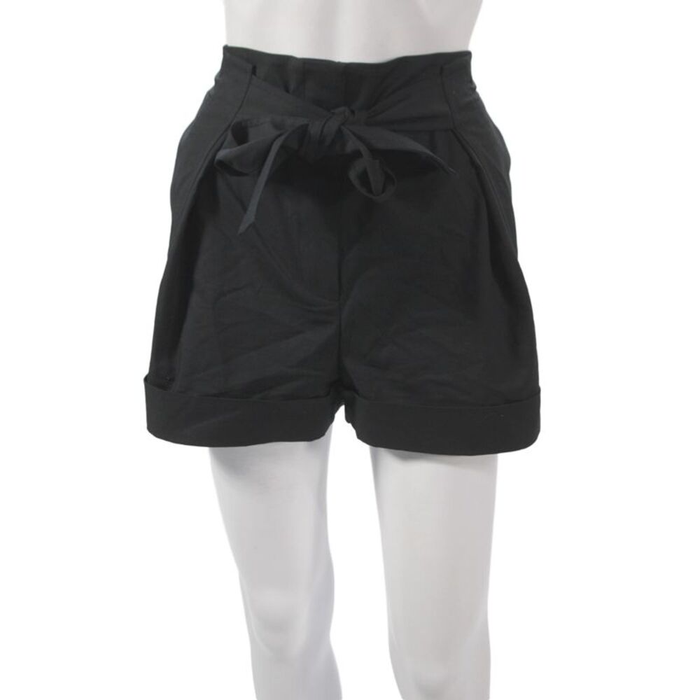 3.1 Phillip Lim Womens Paperbag Shorts Black Cotton Size 0